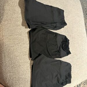 Black Active Skorts Set - Three Pieces